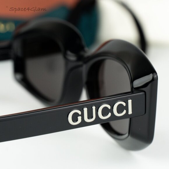 BRAND NEW Gucci GG1719S 001 Black Grey Women Square Sunglasses GG 1719S main image 9